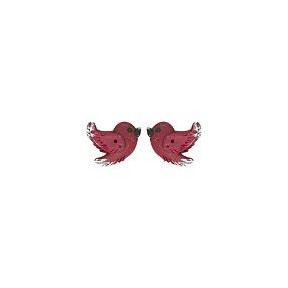 Dark Red Birds (pair-S) 2 шт. Ґудзики Stoney Creek SB008