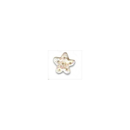 White Glitter Snowflake, Small Гудзик Stoney Creek SB080WGS