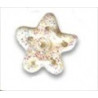 White Glitter Snowflake, Small Гудзик Stoney Creek SB080WGS