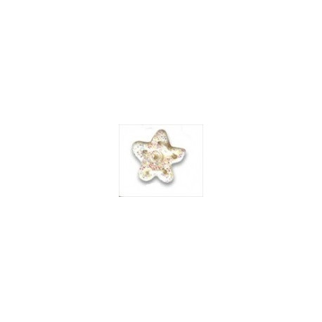 White Glitter Snowflake, Medium Пуговица Stoney Creek SB080WGM