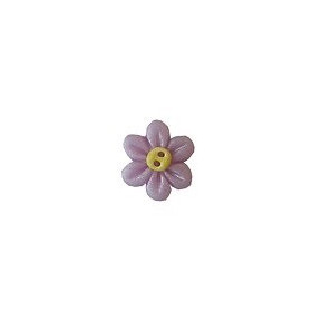 Purple Six Petal Flower w/Yellow Center Пуговица Stoney Creek SB086PLM