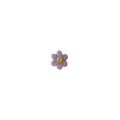 Purple Six Petal Flower w/Yellow Center Пуговица Stoney Creek SB086PLM