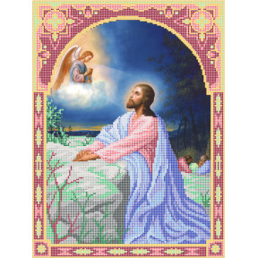Ісус на Оливній горі Атлас з малюнком для часткової вишивки бісером Ангеліка A-530