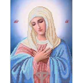 Богородица «Умиление» Атлас с рисунком для вышивки бисером иконы Вертоградъ C-803