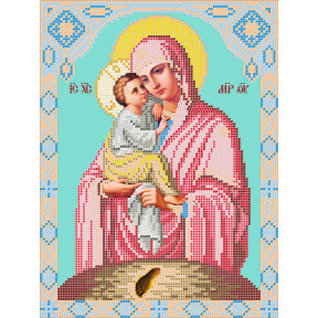 Богородица «Почаевская» Атлас с рисунком для вышивки бисером иконы Вертоградъ C-806