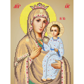 Богородица «Избавительница» Атлас с рисунком для вышивки бисером иконы Вертоградъ C-809