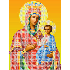 Богородица «Иверская» Атлас с рисунком для вышивки бисером иконы Вертоградъ C-810