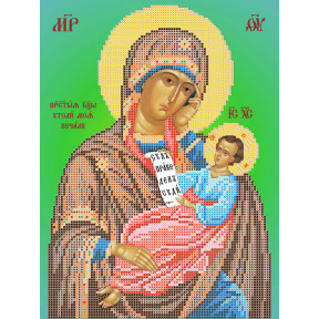 Богородица «Утоли моя печали» Атлас с рисунком для вышивки бисером иконы Вертоградъ C-811