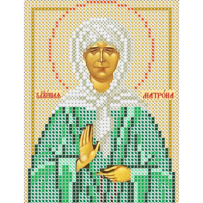 Матрона Московская Атлас с рисунком для вышивки бисером иконы Вертоградъ C-736