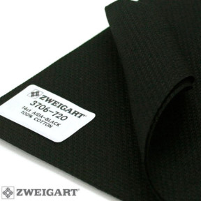 Stern-Aida 14 (55х70см) черный Ткань для вышивания Zweigart 3706/720