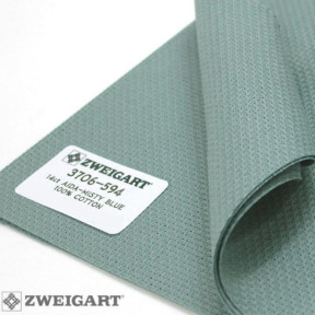Stern-Aida 14 (55х70см) серо-синий Ткань для вышивания Zweigart 3706/594