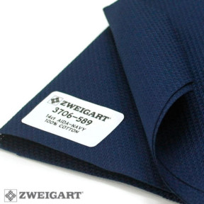 Stern-Aida 14 (55х70см) синий Ткань для вышивания Zweigart 3706/589
