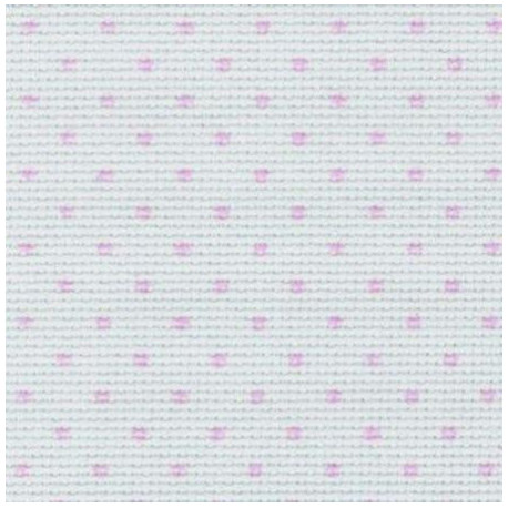 Aida Petit Point 14 (55х70см) білий у рожевий горошок Тканина