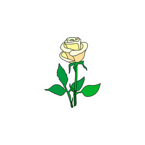 Жёлтая роза Ткань для вышивания с нанесённым рисунком Orchidea O-304