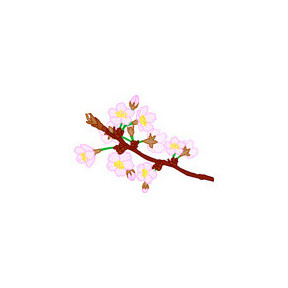 Сакура Ткань для вышивания с нанесённым рисунком Orchidea O-312