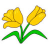 Жёлтые тюльпаны Ткань для вышивания с нанесённым рисунком Orchidea O-327