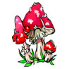 Мухомори Тканина для вишивання з нанесеним малюнком Orchidea O-349