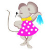 Мышка-танцовщица Ткань для вышивания с нанесённым рисунком Orchidea O-359
