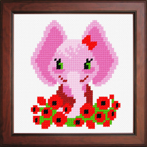 Розовый слон Набор для вышивания с нанесённым рисунком Orchidea N-1164