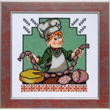 Весела кухня Канва з нанесеним малюнком для вишивання бісером Солес ВК-04-СХ