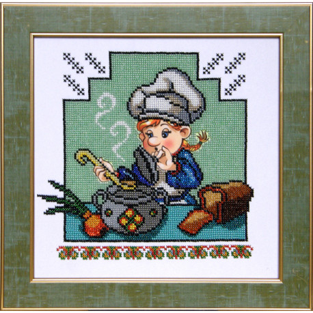 Весела кухня Канва з нанесеним малюнком для вишивання бісером Солес ВК-08-СХ