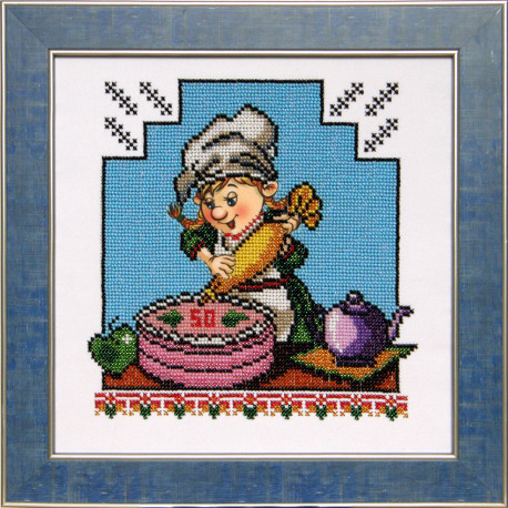 Весела кухня Канва з нанесеним малюнком для вишивання бісером Солес ВК-09-СХ