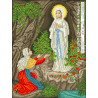 Діва Марія з Люрду-2 Канва з нанесеним малюнком для вишивання бісером БС Солес ДМЛ-2-СХ
