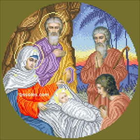 Рождество Христово (ИЗ) Канва с нанесенным рисунком для вышивания бисером БС Солес РХ-ІЗ-СХ