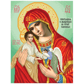 Скорбящая Дева Мария Канва с нанесенным рисунком для вышивания бисером БС Солес СДМ-СХ
