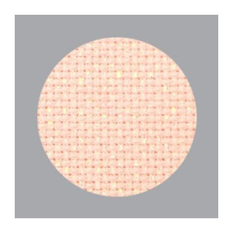 Star-Aida 14 (ширина 110см) рожевий з райдужним люрексом Тканина для вишивання Zweigart 3706/4149