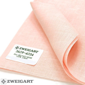 Belfast Linen 32 (ширина 140см) ніжно-рожевий Тканина для вишивання Zweigart 3609/4034