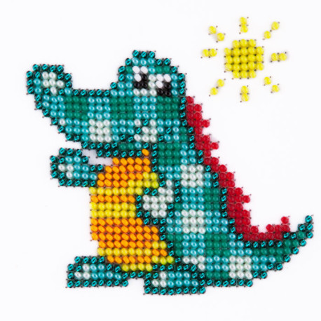 Крокодил Набір для вишивання бісером по тканині з малюнком Louise L-414