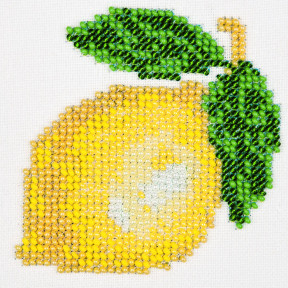 Лимон Набор для для вышивания бисером по ткани с рисунком Louise L-445