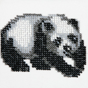 Панда Набор для для вышивания бисером по ткани с рисунком Louise L-454