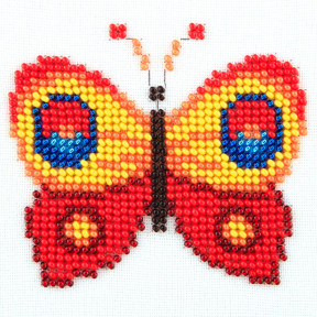 Бабочка Набор для для вышивания бисером по ткани с рисунком Louise L-461