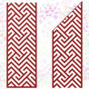 Красный орнамент (5 фрагментов) Флизелин клеевой водорастворимый с рисунком Confetti KK-263