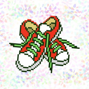 Кеды Флизелин пришивной водорастворимый с рисунком Confetti K-107