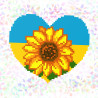 Украинский подсолнух Флизелин пришивной водорастворимый с рисунком Confetti K-143