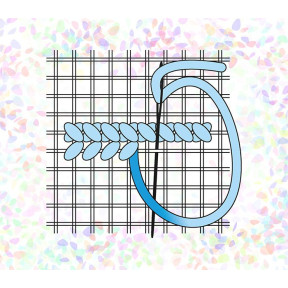 Сетка Аида №14 Флизелин пришивной водорастворимый с рисунком Confetti K-159