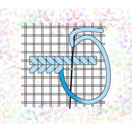 Сітка Аїда №14 Флізелін пришивний водорозчинний з малюнком Confetti K-159