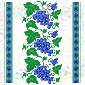 Виноград (3 фрагмента) Флизелин пришивной водорастворимый с рисунком Confetti K-257