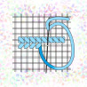 Сітка Аїда №14 Флізелін пришивний водорозчинний з малюнком Confetti K-259