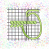 Сетка Аида №16 Флизелин пришивной водорастворимый с рисунком Confetti K-260