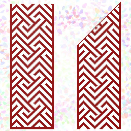 Червоний орнамент (5 фрагментів) Флизелін пришивний водорозчинний з малюнком Confetti K-263