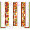 Гуцульський орнамент (5 фрагментів) Флізелін пришивний водорозчинний з малюнком Confetti K-266