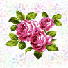 Букет роз (1 фрагмент) Флизелин пришивной водорастворимый с рисунком Confetti K-301