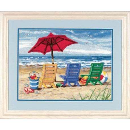Тріо пляжних крісел Набір для вишивання (гобелен) DIMENSIONS 72-120022