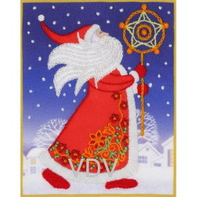 Дед Мороз Набор для вышивания декоративными швами VDV ТВ-0006