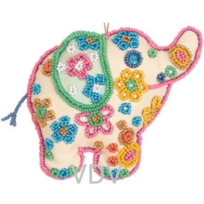 Декоративная игрушка Слоник девочка Набор для вышивания бисером и пайетками VDV ТН-0739