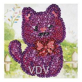 Кошка Набор для вышивания пайетками VDV ПН-002